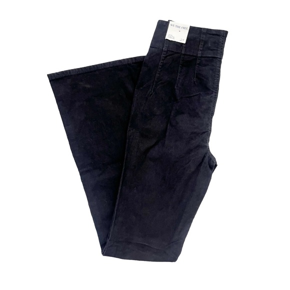 Free people Jayde high rise corduroy flare pants black NWT 27 - Picture 6 of 13